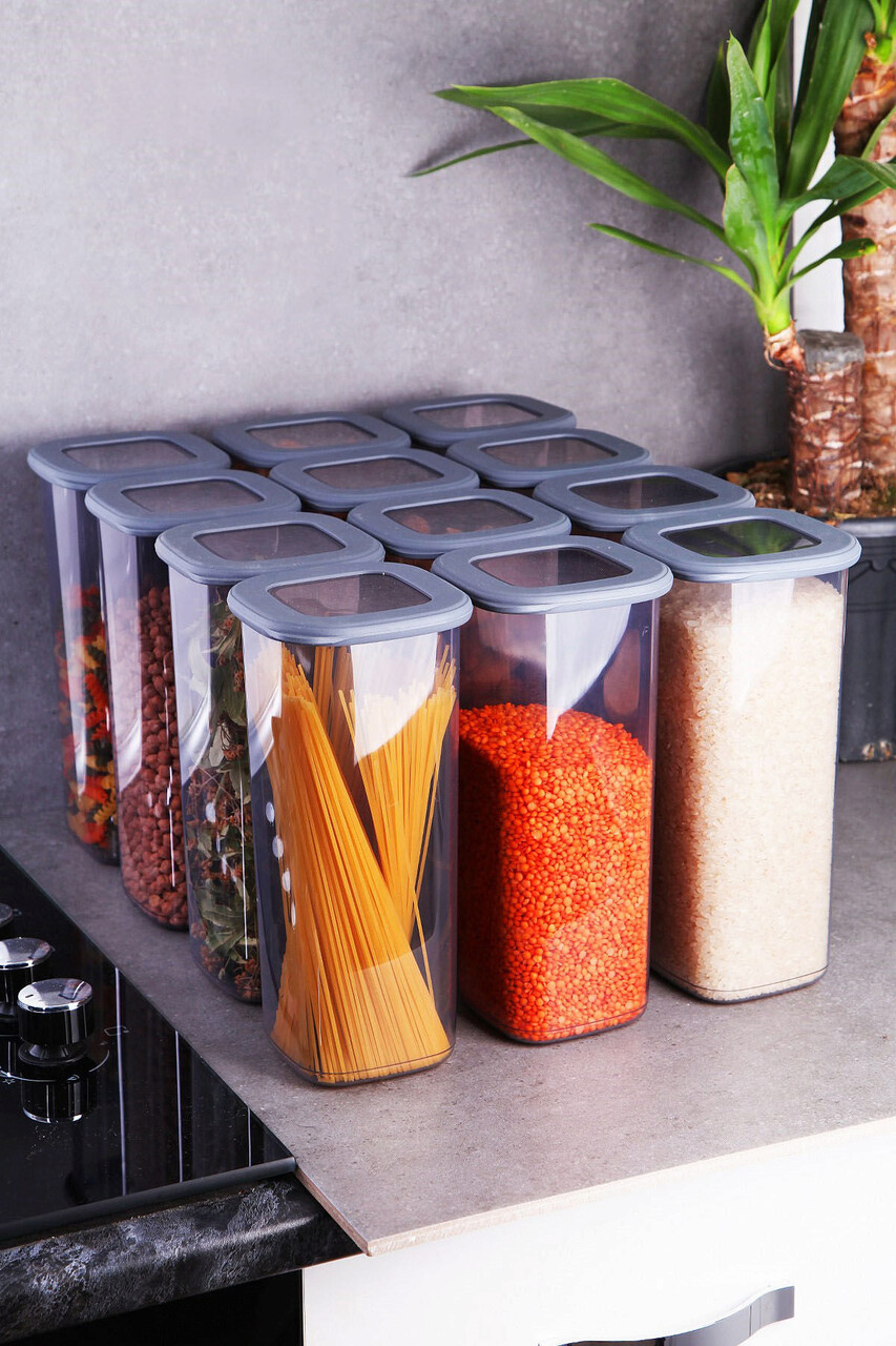 Set recipiente depozitare, Hermia, 430KSV1426, Gri - imagine 6